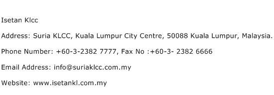 Isetan KLCC Address Contact Number