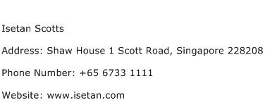 Isetan Scotts Address Contact Number