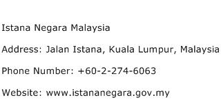 Istana Negara Malaysia Address Contact Number