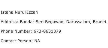 Istana Nurul Izzah Address Contact Number