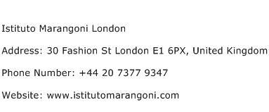 Istituto Marangoni London Address Contact Number