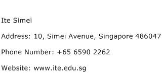 Ite Simei Address Contact Number
