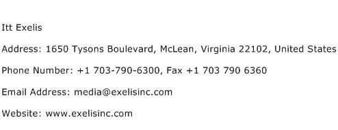 Itt Exelis Address Contact Number