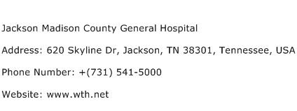 Jackson Madison County General Hospital Address Contact Number