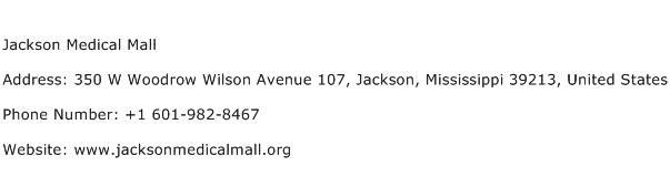 Jackson Medical Mall Address Contact Number