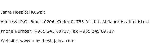 Jahra Hospital Kuwait Address Contact Number