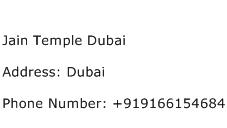 Jain Temple Dubai Address Contact Number