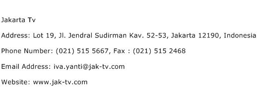 Jakarta Tv Address Contact Number
