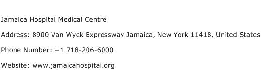 Jamaica Hospital Medical Centre Address Contact Number