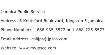 Jamaica Public Service Address Contact Number