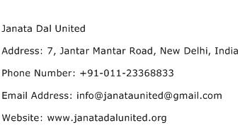 Janata Dal United Address Contact Number