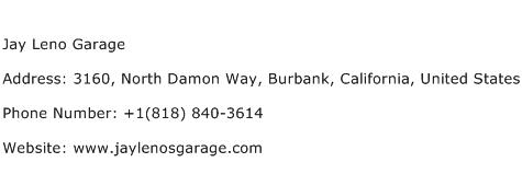 Jay Leno Garage Address Contact Number