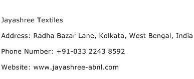 Jayashree Textiles Address Contact Number