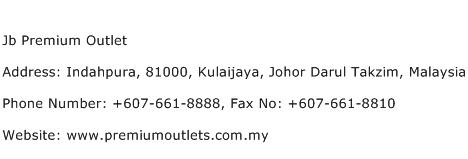 Jb Premium Outlet Address Contact Number