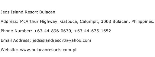 Jeds Island Resort Bulacan Address Contact Number