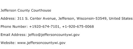 Jefferson County Courthouse Address Contact Number