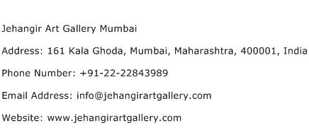 Jehangir Art Gallery Mumbai Address Contact Number