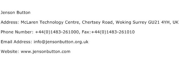 Jenson Button Address Contact Number