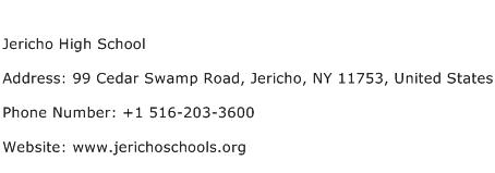 Jericho High School Address Contact Number