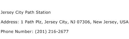 Jersey City Path Station Address Contact Number