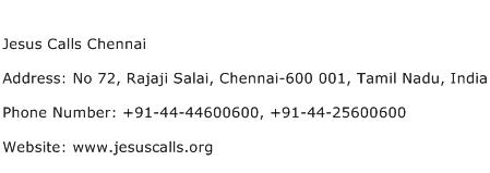 Jesus Calls Chennai Address Contact Number