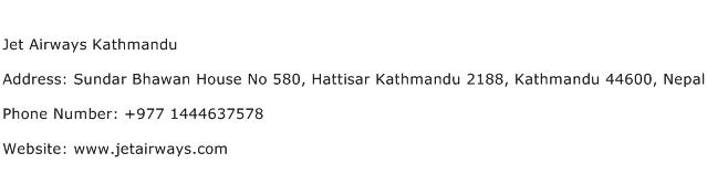 Jet Airways Kathmandu Address Contact Number
