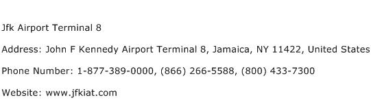 Jfk Airport Terminal 8 Address Contact Number