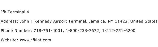 Jfk Terminal 4 Address Contact Number