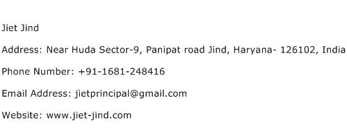 Jiet Jind Address Contact Number