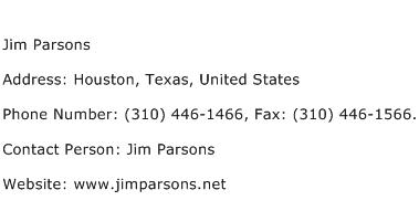 Jim Parsons Address Contact Number
