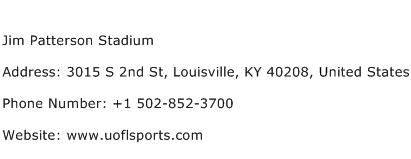 Jim Patterson Stadium Address Contact Number
