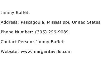 Jimmy Buffett Address Contact Number