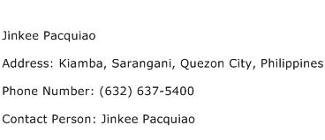 Jinkee Pacquiao Address Contact Number