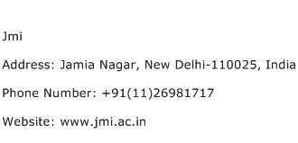 Jmi Address Contact Number