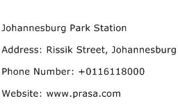 Johannesburg Park Station Address Contact Number
