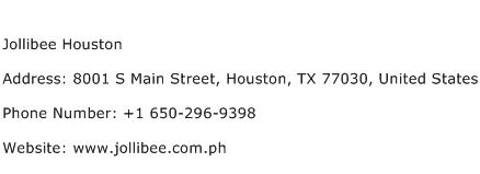 Jollibee Houston Address Contact Number
