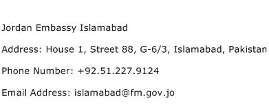 Jordan Embassy Islamabad Address 