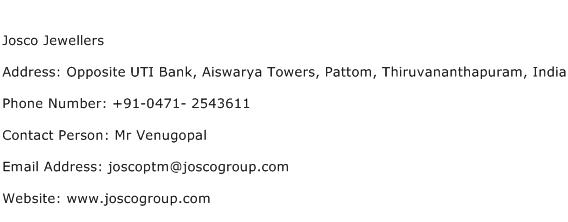 Josco Jewellers Address Contact Number