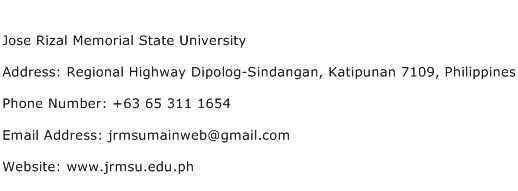 Jose Rizal Memorial State University Address Contact Number