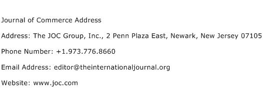 Journal of Commerce Address Address Contact Number