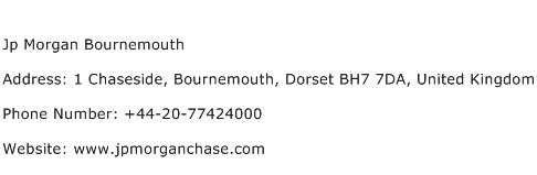 Jp Morgan Bournemouth Address Contact Number