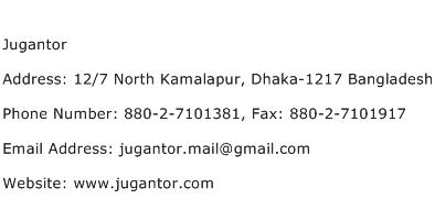 Jugantor Address Contact Number