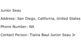 Junior Seau Address Contact Number