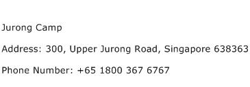 Jurong Camp Address Contact Number