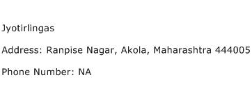 Jyotirlingas Address Contact Number