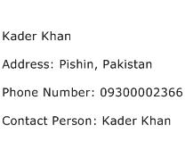 Kader Khan Address Contact Number