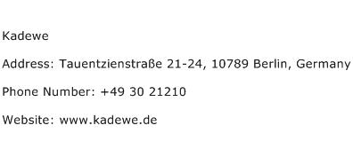 Kadewe Address Contact Number
