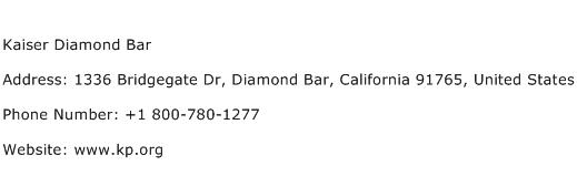 Kaiser Diamond Bar Address Contact Number