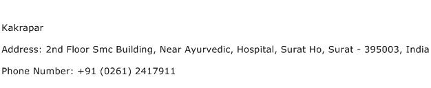 Kakrapar Address Contact Number