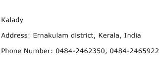 Kalady Address Contact Number